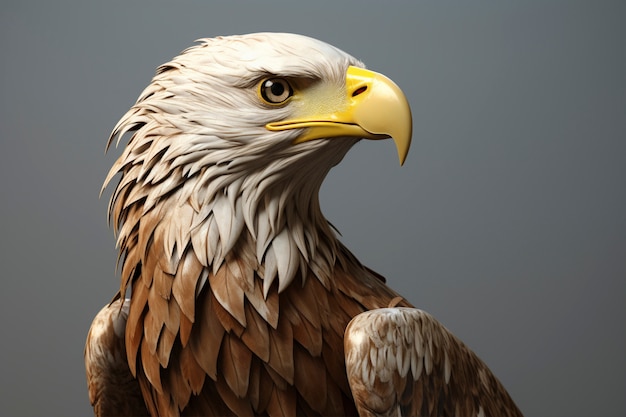 Photo gratuite rendez-vous 3d du portrait de l'aigle