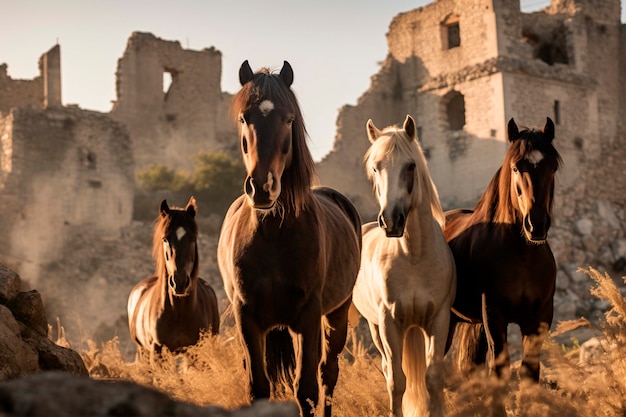 Rendez-vous historique médiéval des chevaux