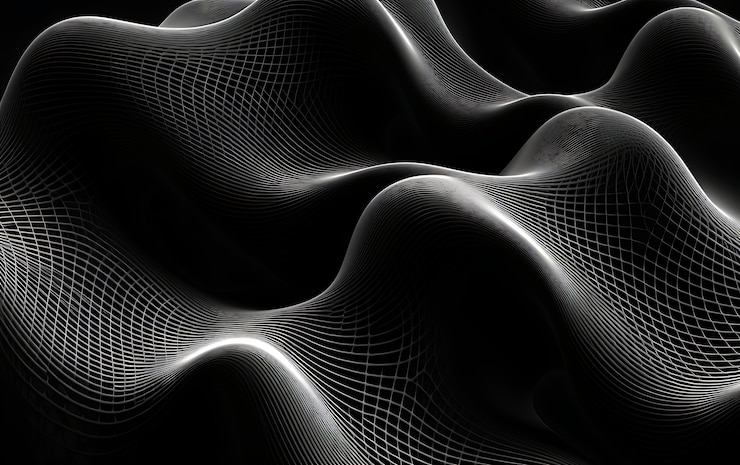 Photo gratuit rendu 3d d'un arrière-plan abstrait noir et blanc