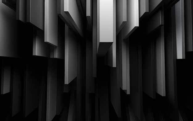 Photo gratuite rendu 3d d'un arrière-plan abstrait noir et blanc