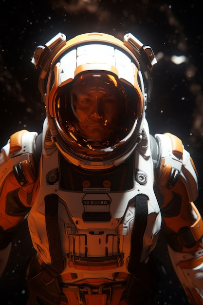 Photo gratuite un rendu 3d d'un astronaute