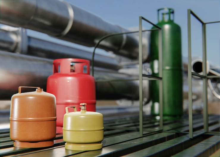 Photo gratuit rendu 3d de la bouteille de gaz