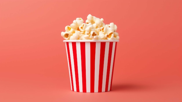 Rendu 3D d'une collation de pop-corn pour les films