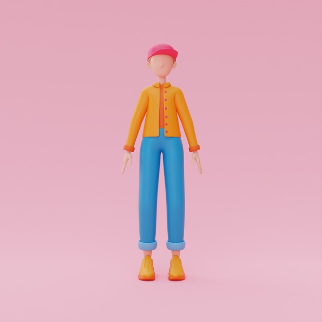 rendu 3d de la conception d'avatar en ligne