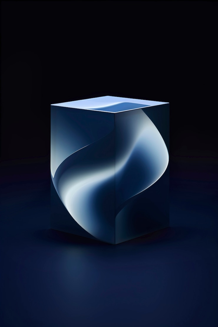 Photo gratuit rendu 3d d'un cube géométrique