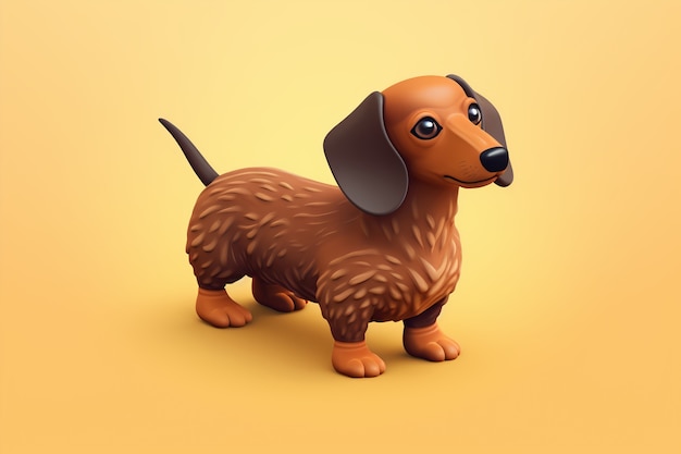 Photo gratuite rendu 3d d'un dessin animé comme un chien