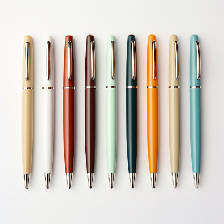 Photo gratuit rendu 3d de divers stylos-plumes