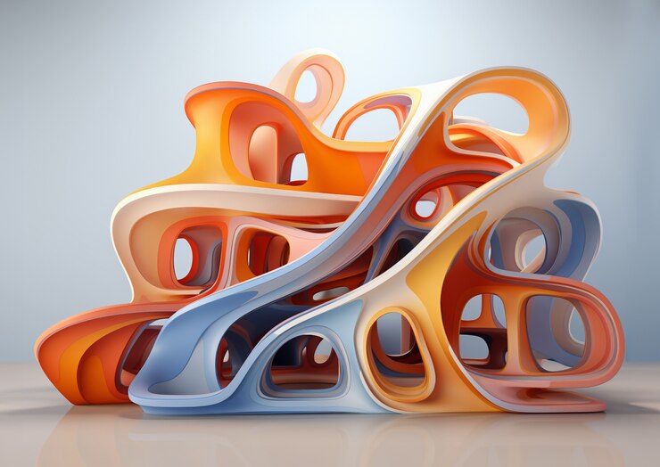 Photo gratuit rendu 3d du bâtiment abstrait