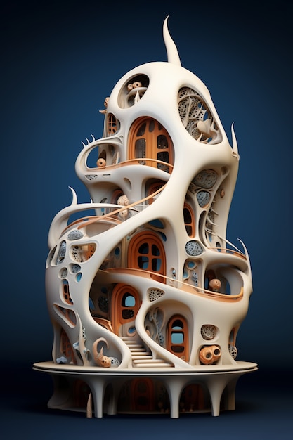 Rendu 3D du bâtiment abstrait