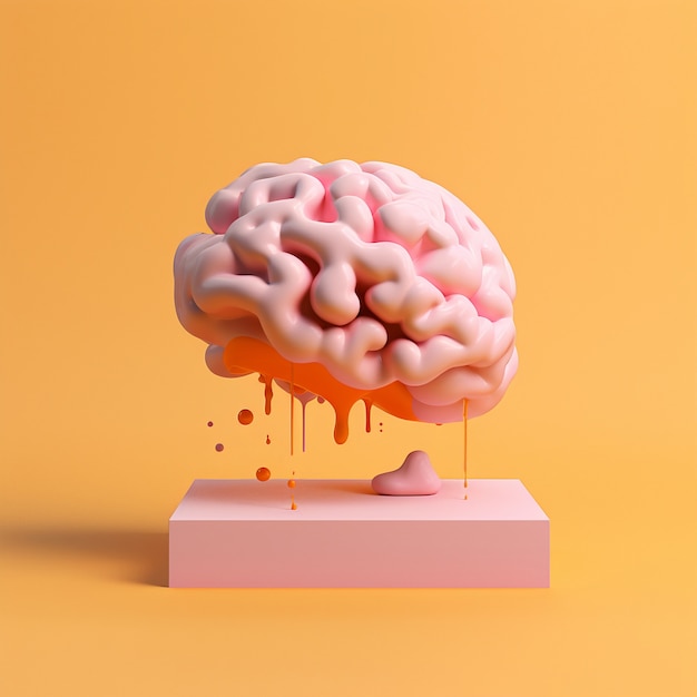 Photo gratuite rendu 3d du cerveau humain