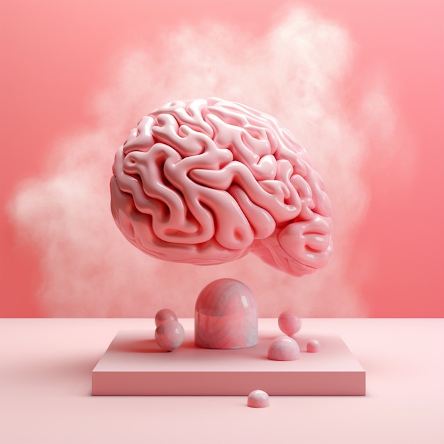 Photo gratuite rendu 3d du cerveau humain