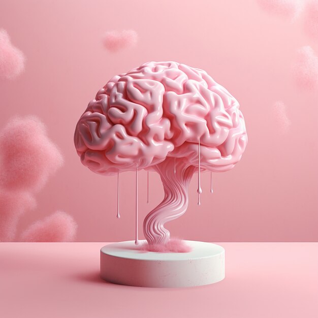 Rendu 3d du cerveau humain