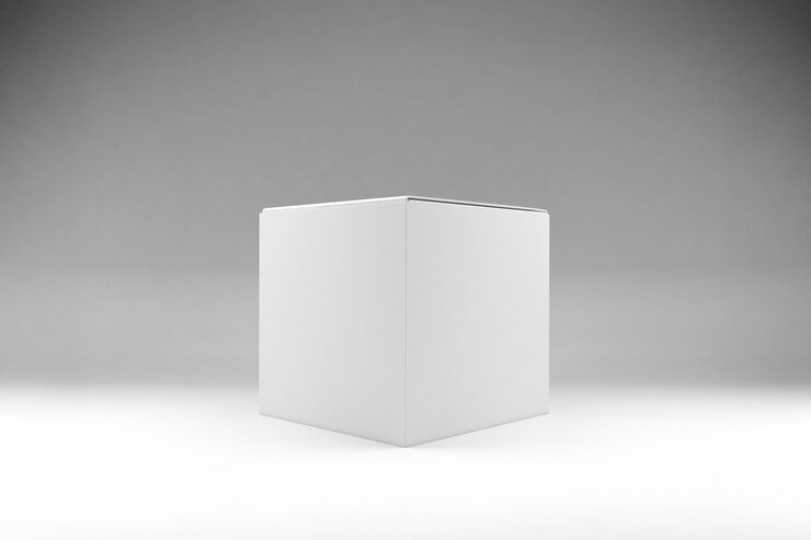 Photo gratuit le rendu 3d du cube blanc
