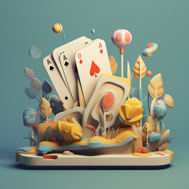 Rendu 3D du jeu de cartes