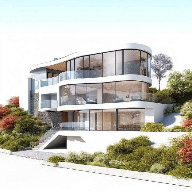 Rendu 3D du modèle de maison