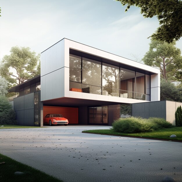Rendu 3D du modèle de maison