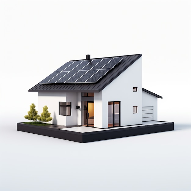 Rendu 3D du modèle de maison
