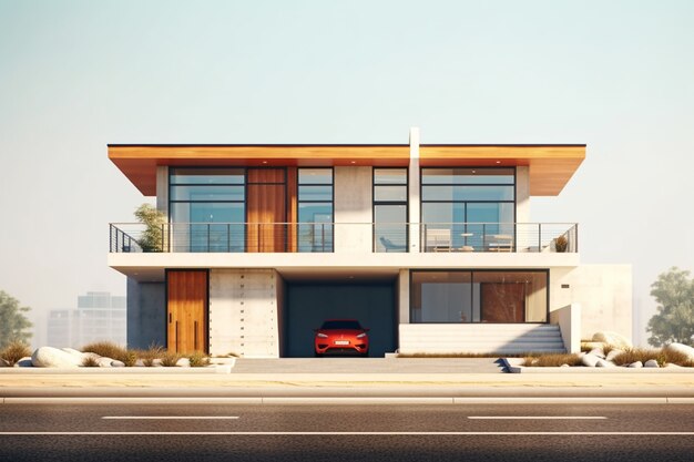 Rendu 3D du modèle de maison