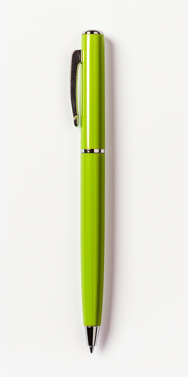 Photo gratuit rendu 3d du stylo plume vert