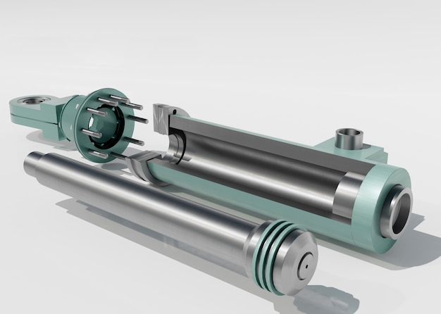 rendu 3d des éléments hydrauliques