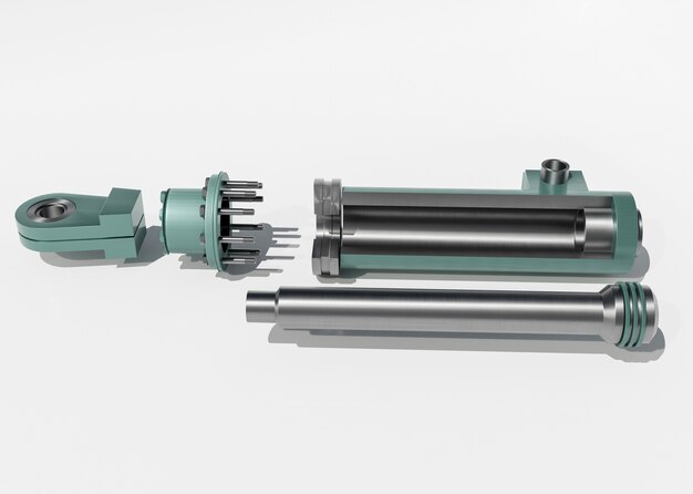 rendu 3d des éléments hydrauliques