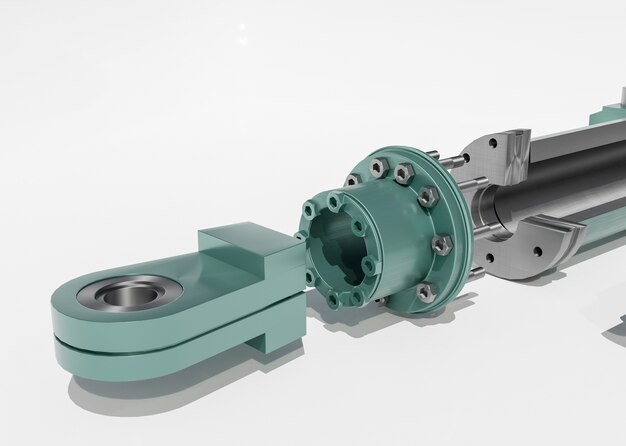 rendu 3d des éléments hydrauliques