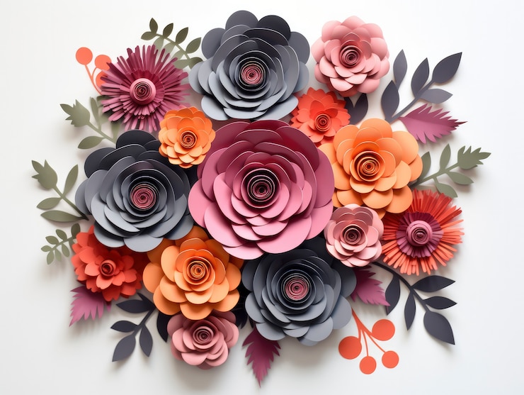 Photo gratuit le rendu 3d de fleurs
