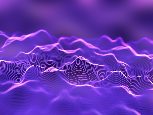 Rendu 3D d'un fond abstrait de lignes fluides