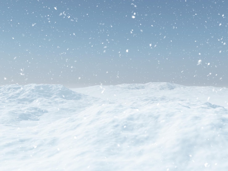 Photo gratuit rendu 3d d'un fond de noël avec paysage enneigé