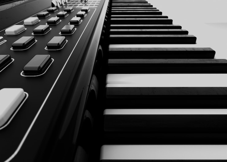 Photo gratuit rendu 3d de fond noir et blanc