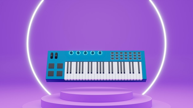 Photo gratuite rendu 3d d'un instrument de musique