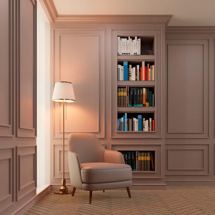 Photo gratuit rendu 3d d'un intérieur classique