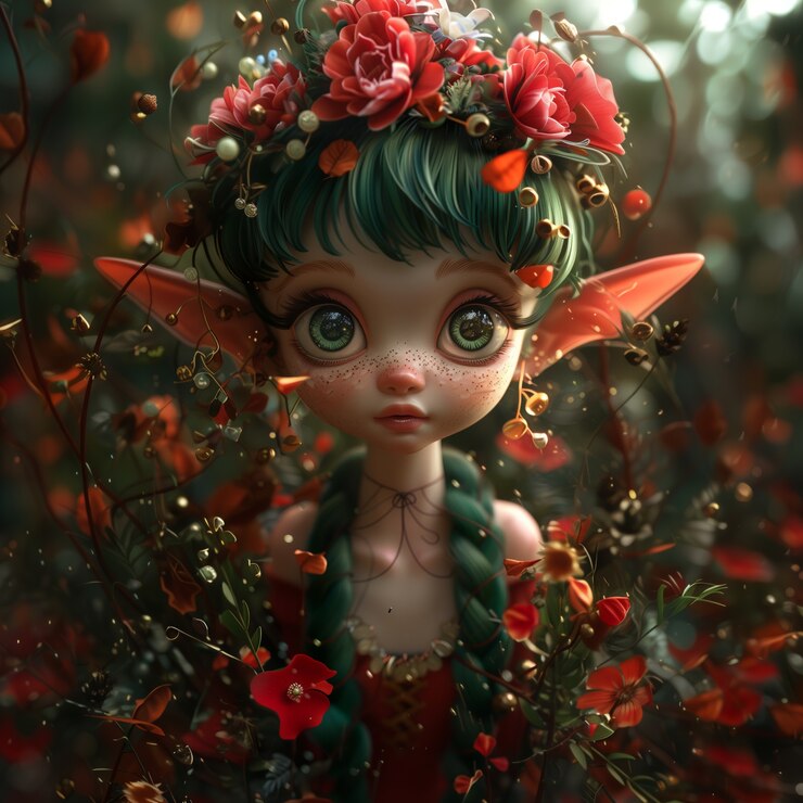 Photo gratuit le rendu 3d de la jolie fée