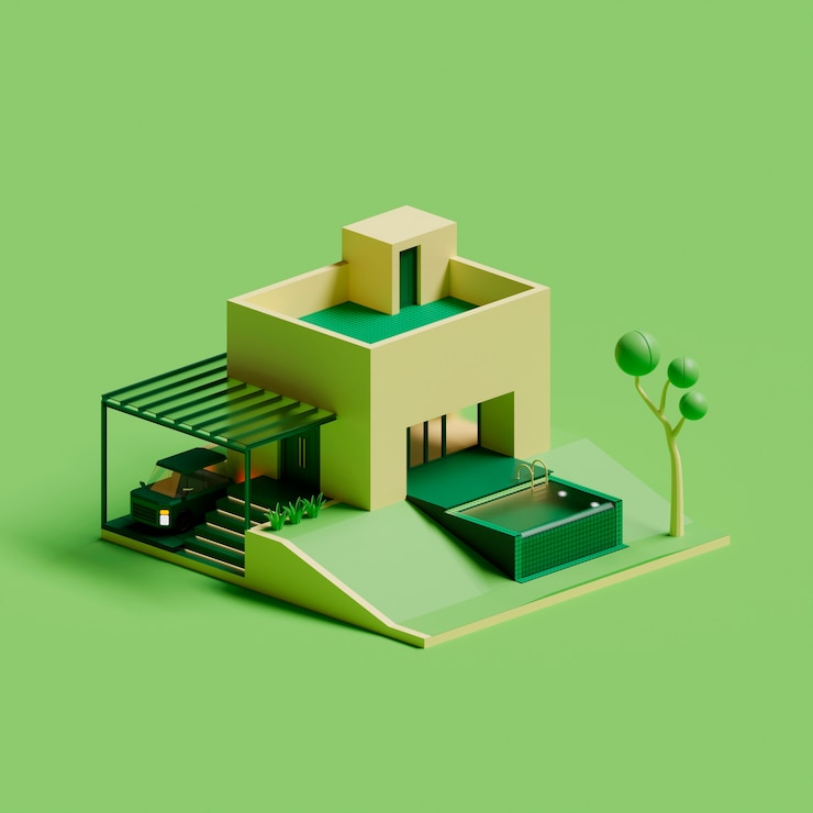 Photo gratuit rendu 3d de la maison de dessin animé