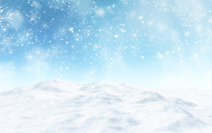 Photo gratuit rendu 3d d'un paysage de noël enneigé