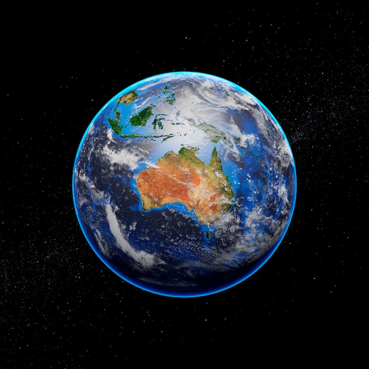 Photo gratuit rendu 3d de la planète terre