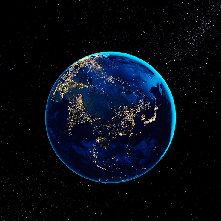Photo gratuit rendu 3d de la planète terre