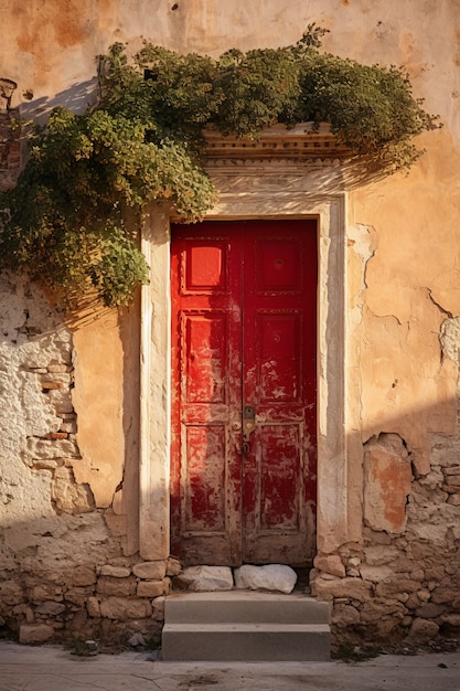 Photo gratuite le rendu 3d de la porte méditerranéenne