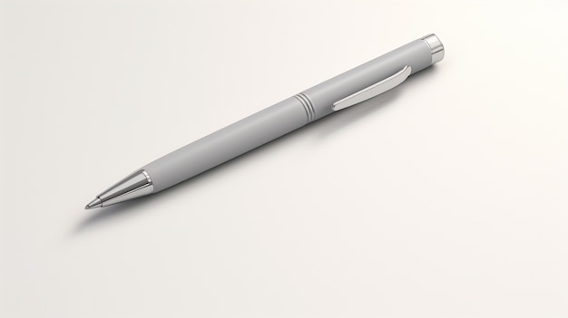 Photo gratuite rendu 3d d'un stylo plume blanc