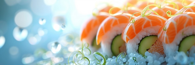 Le rendu 3D des sushis