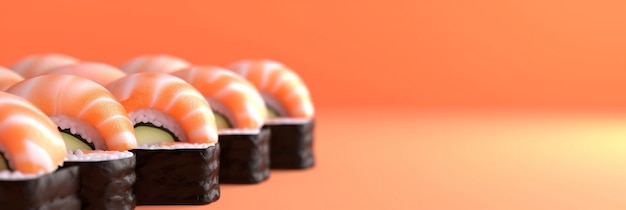 Photo gratuite le rendu 3d des sushis