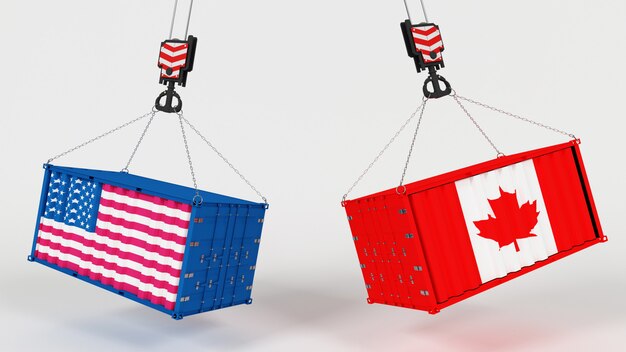 Rendu 3D des tarifs d&#39;importation américains