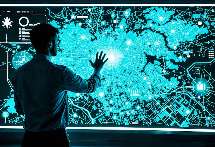 Photo gratuit le rendu 3d de technologies futuristes