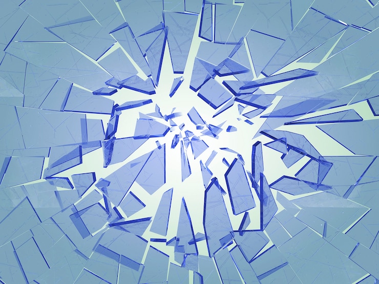 Photo gratuit rendu 3d de la texture du verre brisé