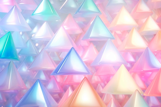 Photo gratuite rendu 3d d'un triangle transparent