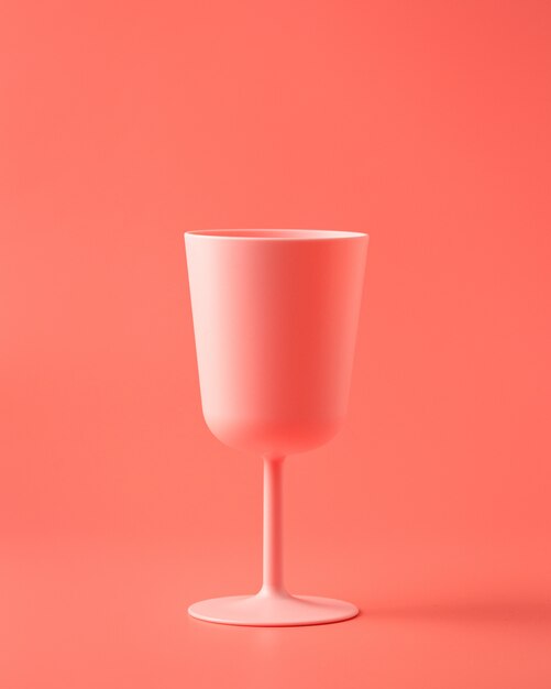 Rendu 3d verre rose