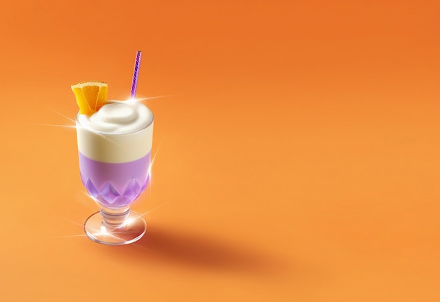 Rendu de cocktail ube colada