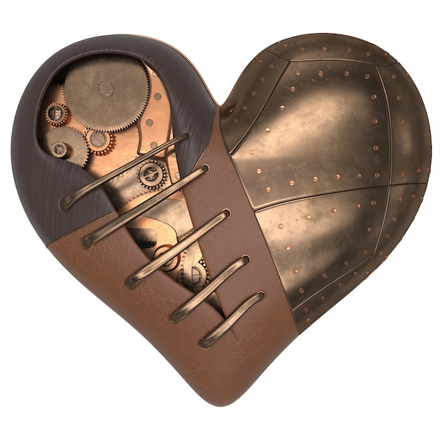 Rendu de coeur style 3d Steampunk