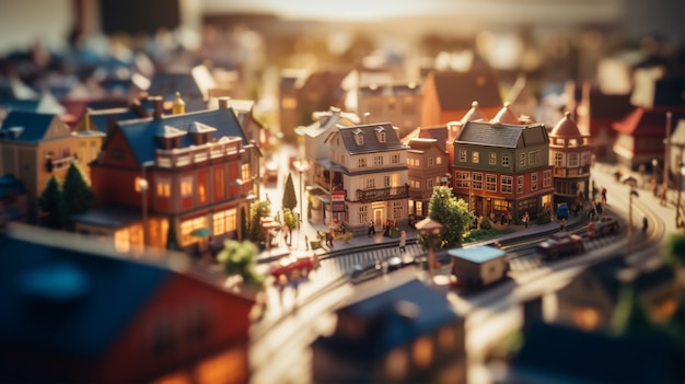 Photo gratuite rendu d'un monde miniature