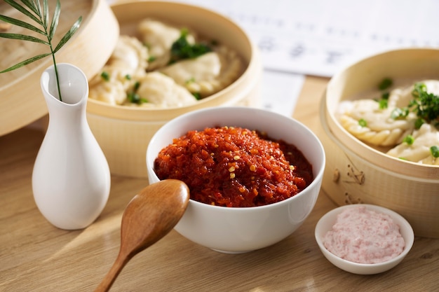 Repas nutritif avec composition de sambal